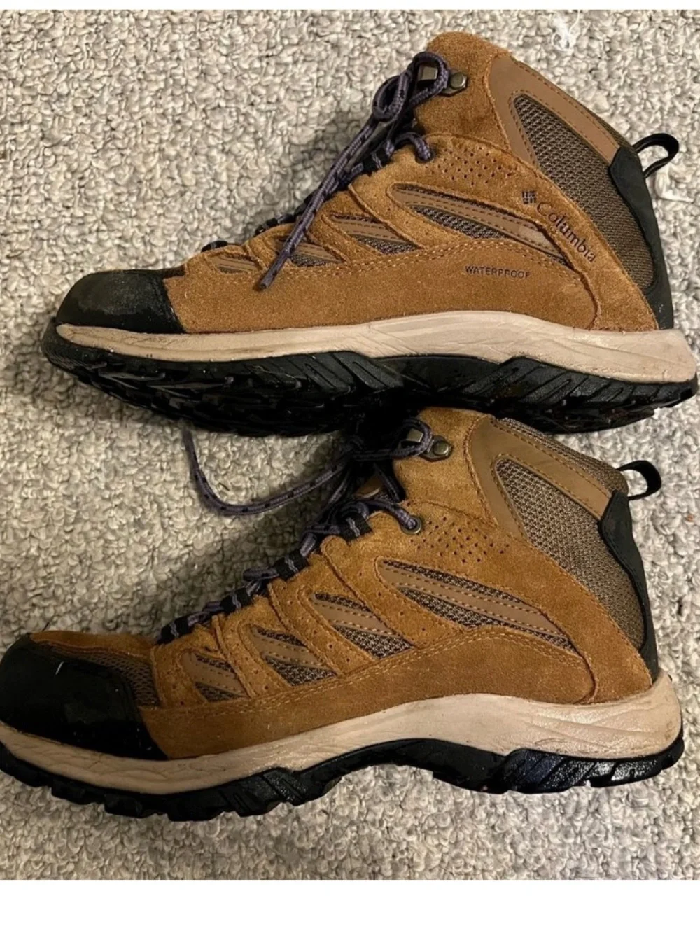 Columbia Brown and Purple Hiking Boots